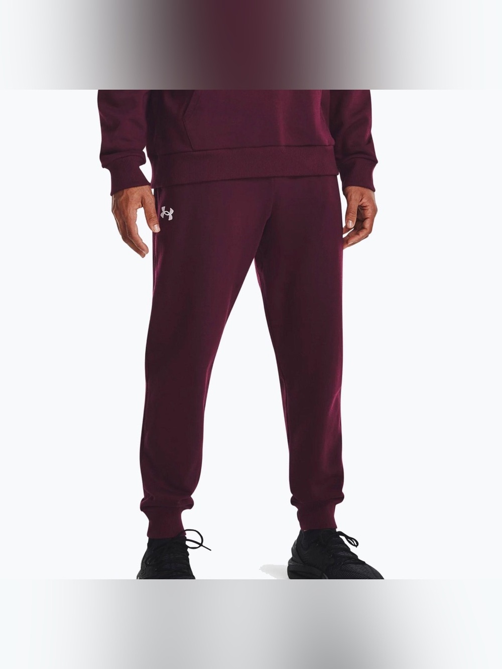 Under Armour Men’s Rival Fleece Pants Small Spicy Burgundy Joggers NWT